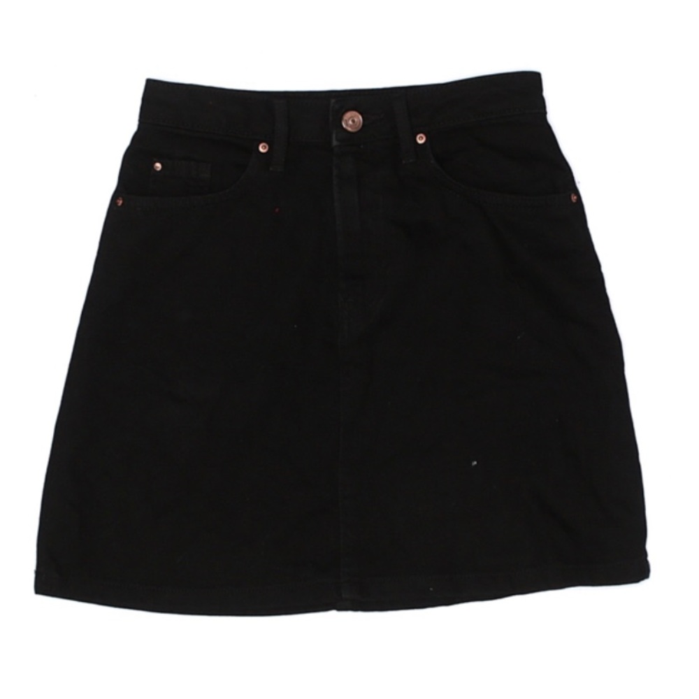 Divided Women's H&M Black Denim Skirt - Mini